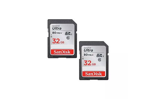 SanDisk Ultra 32GB Class 10 SDHC UHS-I Memory Card Up to 80MB